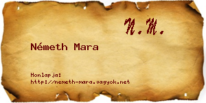 Németh Mara névjegykártya
