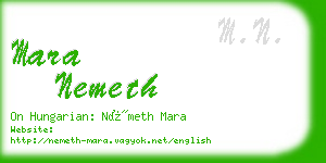 mara nemeth business card